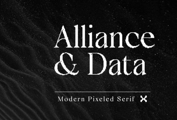 Alliance & Data: Modern Serif Meets Pixel Art