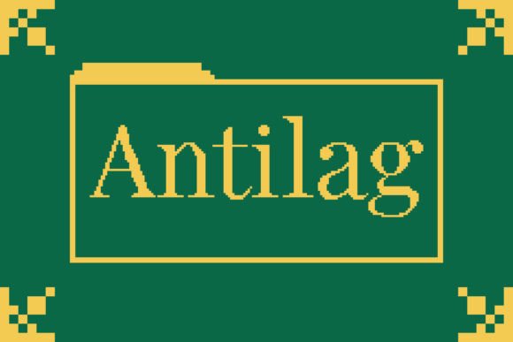 Antilag: Where Vintage Pixel Art Meets Modern Serif Elegance