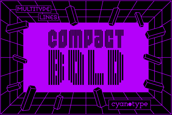 Discover MultiType Lines Compact Bold: A Pixelated Edge