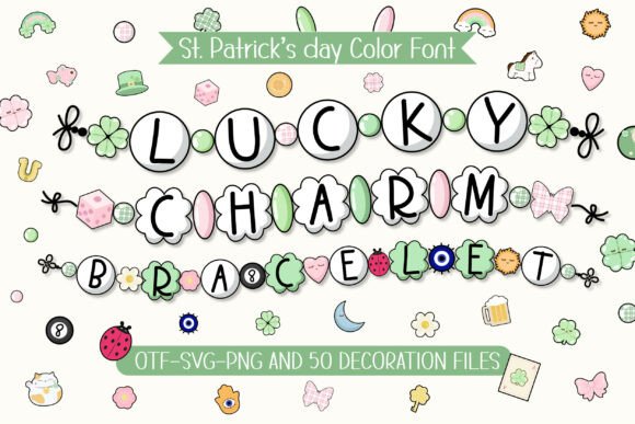 Lucky Charm Bracelet: A Festive St. Patrick's Day Color Font