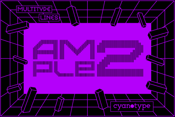 MultiType Lines Ample 2: A Pixel Font with Attitude