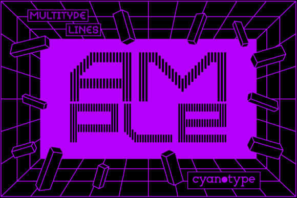 MultiType Lines Ample: A Unique Pixelated Display Font