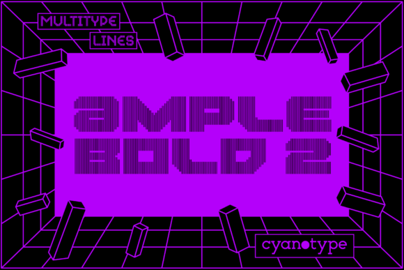 MultiType Lines Ample Bold 2: A Pixel Font with Modern Edge