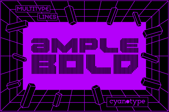 MultiType Lines Ample Bold: A Pixelated Edge for Modern Design