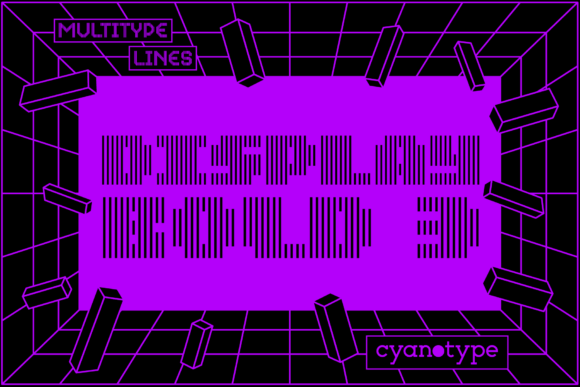 MultiType Lines Display Bold 3: A Pixelated Font with Attitude