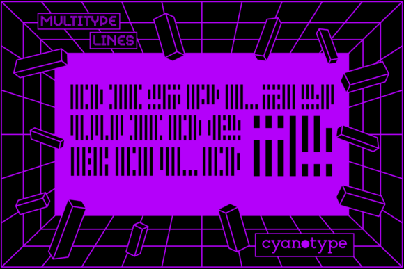MultiType Lines Display Wide Bold 2: A Unique Pixel Font