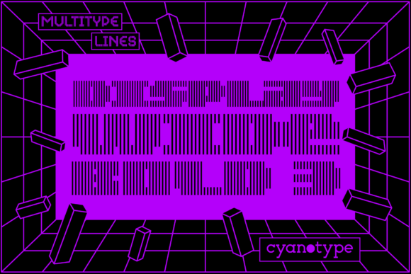 MultiType Lines Display Wide Bold 3: A Modern Pixel Font