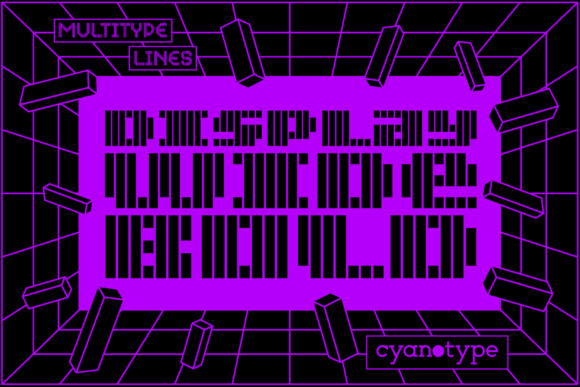 MultiType Lines Display Wide Bold: A Pixelated Design Statement