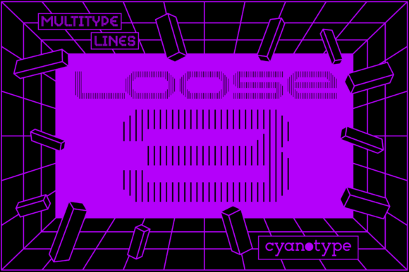 MultiType Lines Loose 3: A Cool Pixel Font for Creative Design