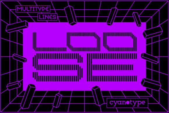 MultiType Lines Loose: A Cool Pixelated Display Font