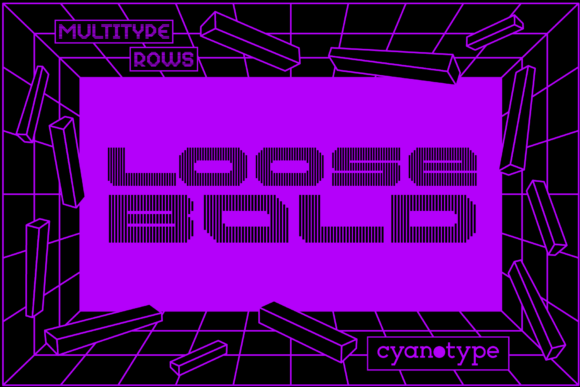 MultiType Lines Loose Bold: A Bold, Pixelated Design Choice
