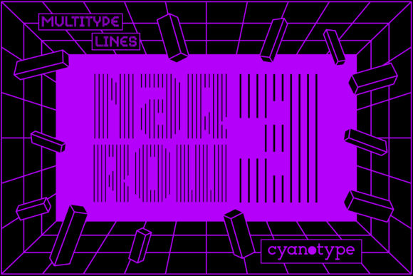 MultiType Lines Narrow 3: A Cool, Uniquely Shaped Pixel Font