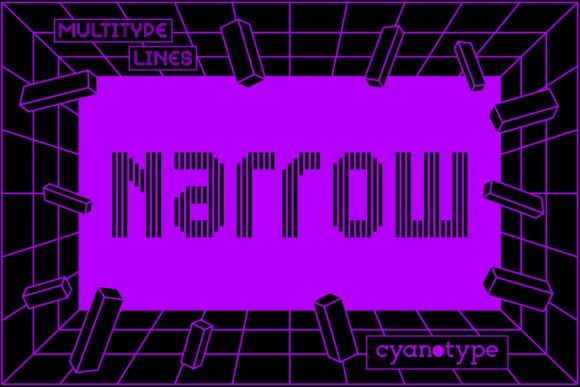 MultiType Lines Narrow: A Unique Pixelated Display Font
