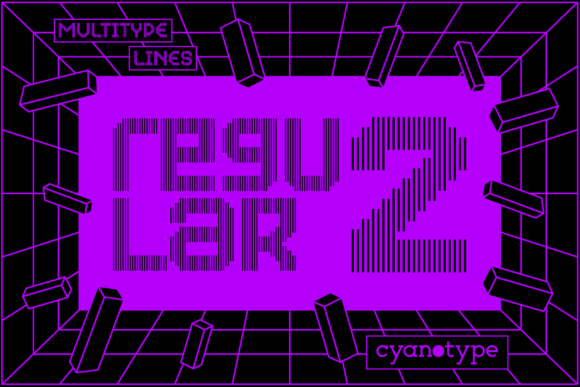 MultiType Lines Regular 2: A Pixel Font with Modern Edge