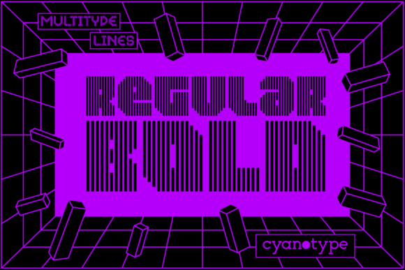 MultiType Lines Regular Bold: A Modern Pixel Display Font