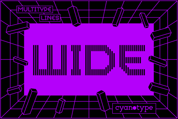 MultiType Lines Wide: A Bold Pixel Font for Modern Designs