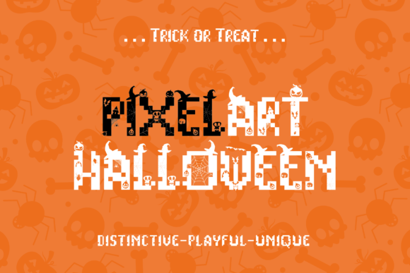 Pixelart Halloween: A Crafty, Distinctive Decorative Typeface